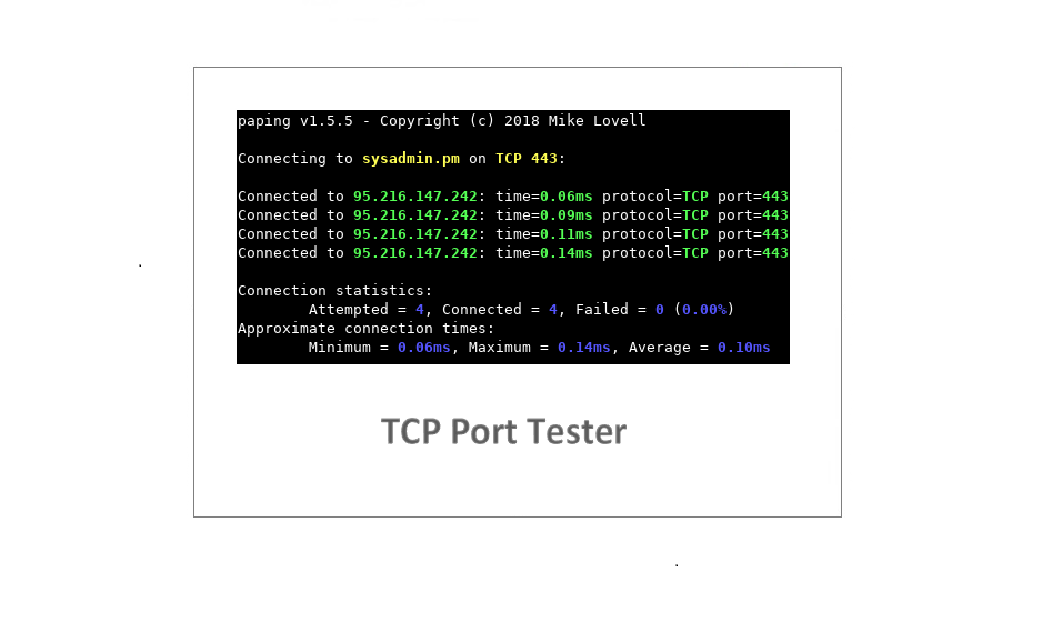 Paping TCP Port Tester